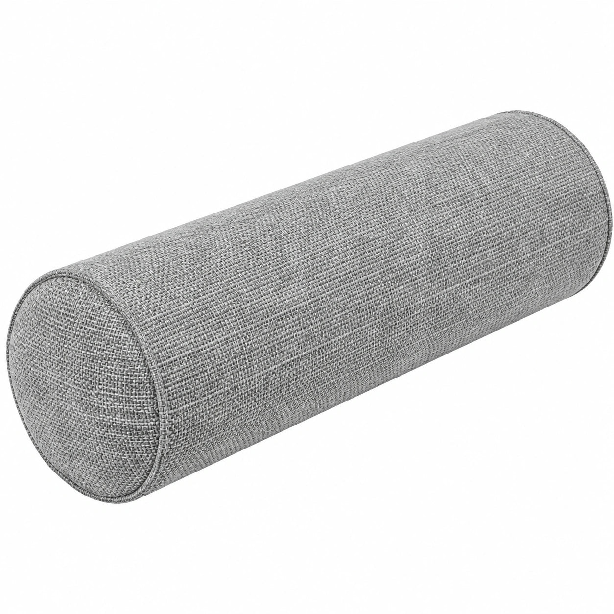 Coussin traversin cylindrique 40 x 15 cm en tissu gris - soutien décoratif
