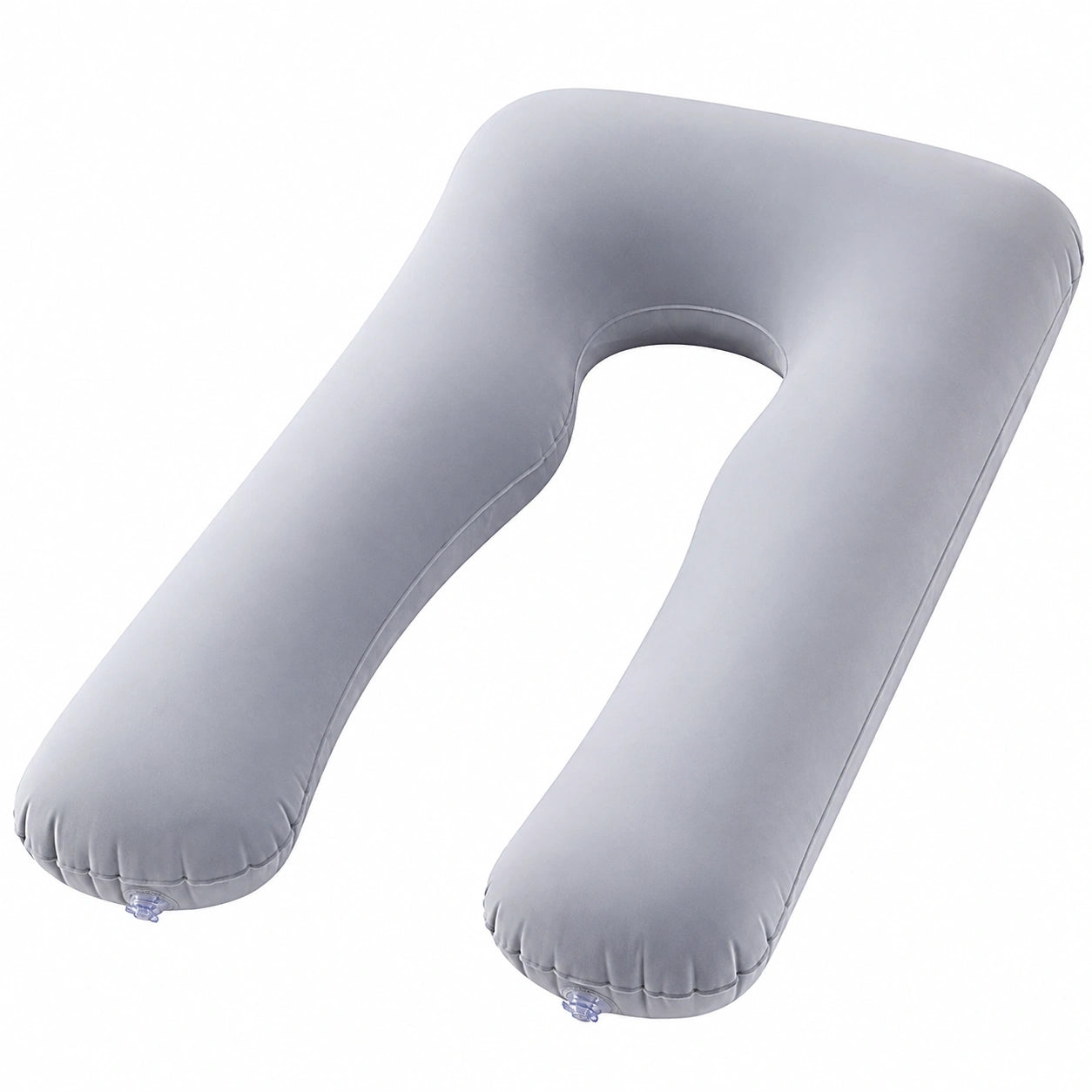 Coussin de grossesse en U 130 cm gonflable gris pour sommeil et soutien corporel