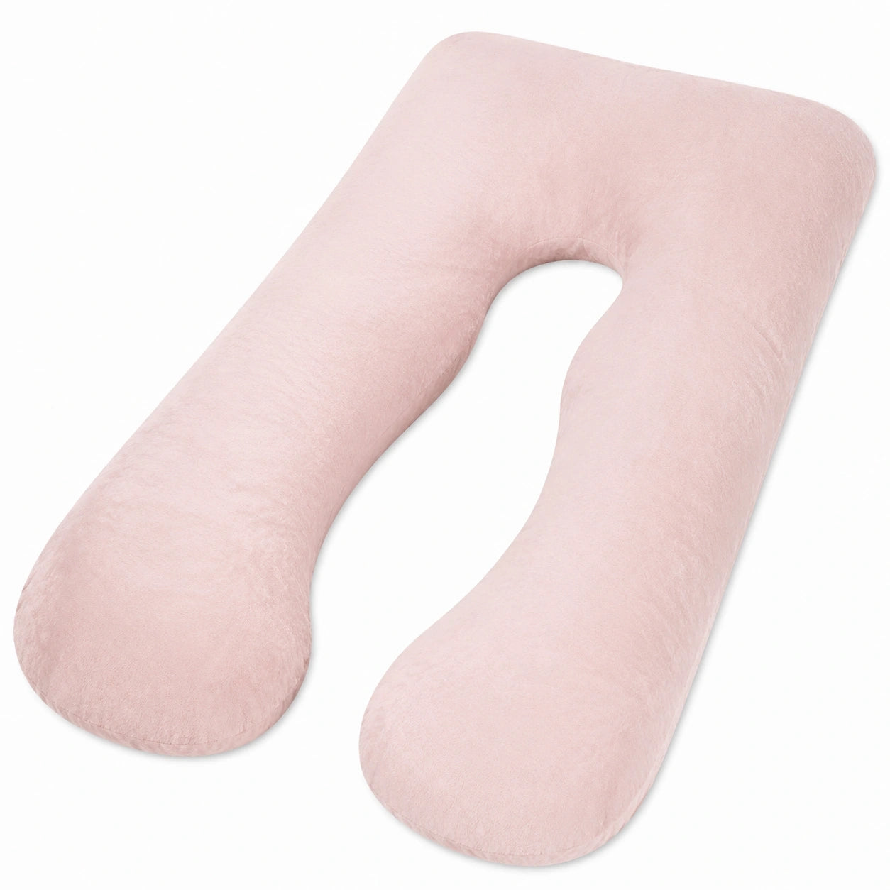 Coussin de grossesse en U 140 cm tissu rose doux soutien corporel
