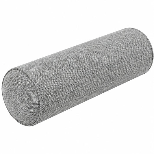 Coussin traversin cylindrique 40 x 15 cm en tissu gris - soutien décoratif