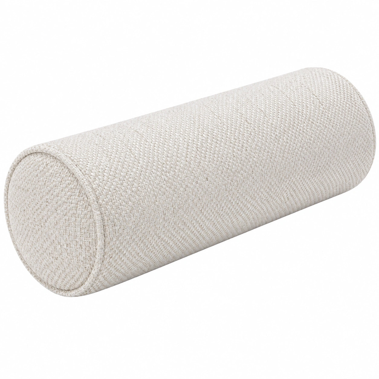 Coussin traversin 18 cm x 50 cm textile tissé beige style naturel