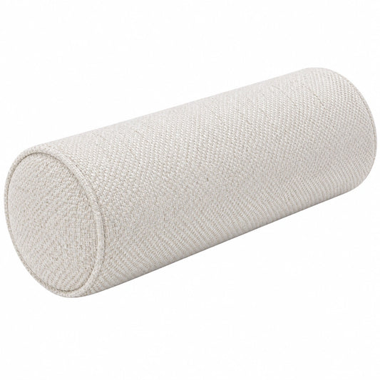 Coussin traversin 18 cm x 50 cm textile tissé beige style naturel